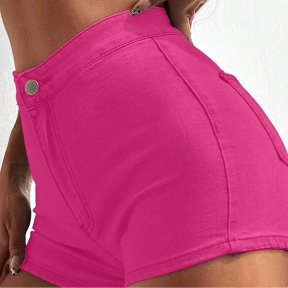 Pink Denim Shortts - Picture 4 of 5